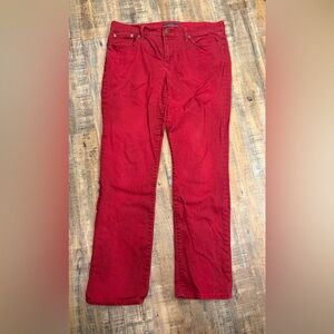 LRL Ralph Lauren Red Modern Straight Jeans Size 10